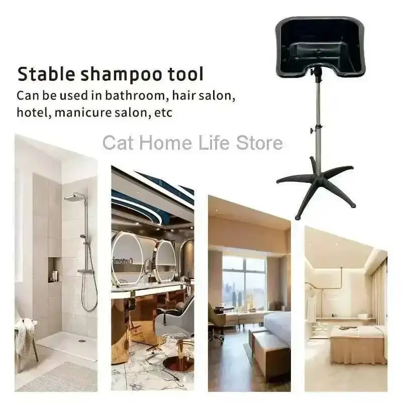 

Mobile Wash Hairdresser Barbershop Shampoo Bowl Chair Hair Height Adjustable Hair Washing Sink Suitable Beauty Sedia Salon Home