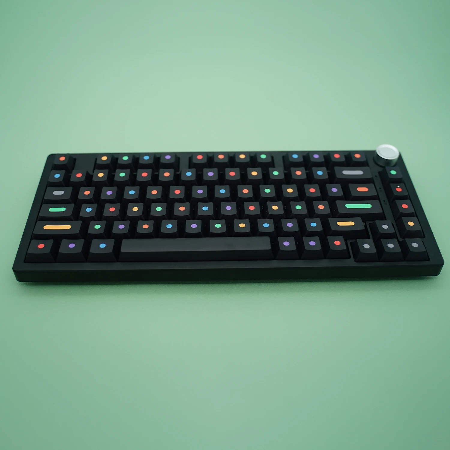 KYOMOT Cherry Profile Black And White Dots Keycaps PBT 140 Keys Double Shot Keycap for MX Switch DIY Layout Mechanical Keyboard
