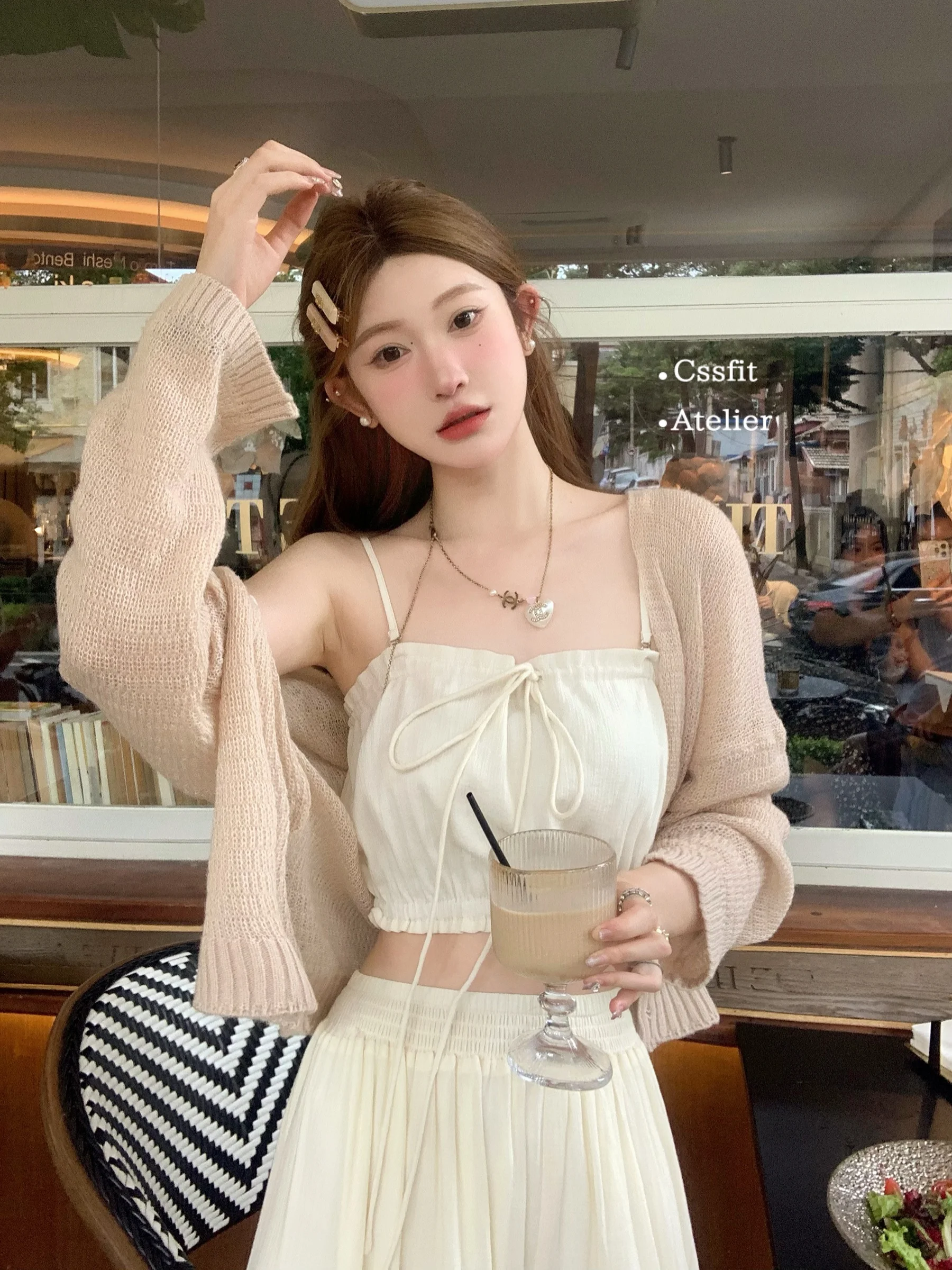 

Женский короткий вязаный кардиган Chil Sung на пуговицах, с защитой от солнца, мягкий повседневный топ в корейском стиле, модный летний тонкий вариант для города