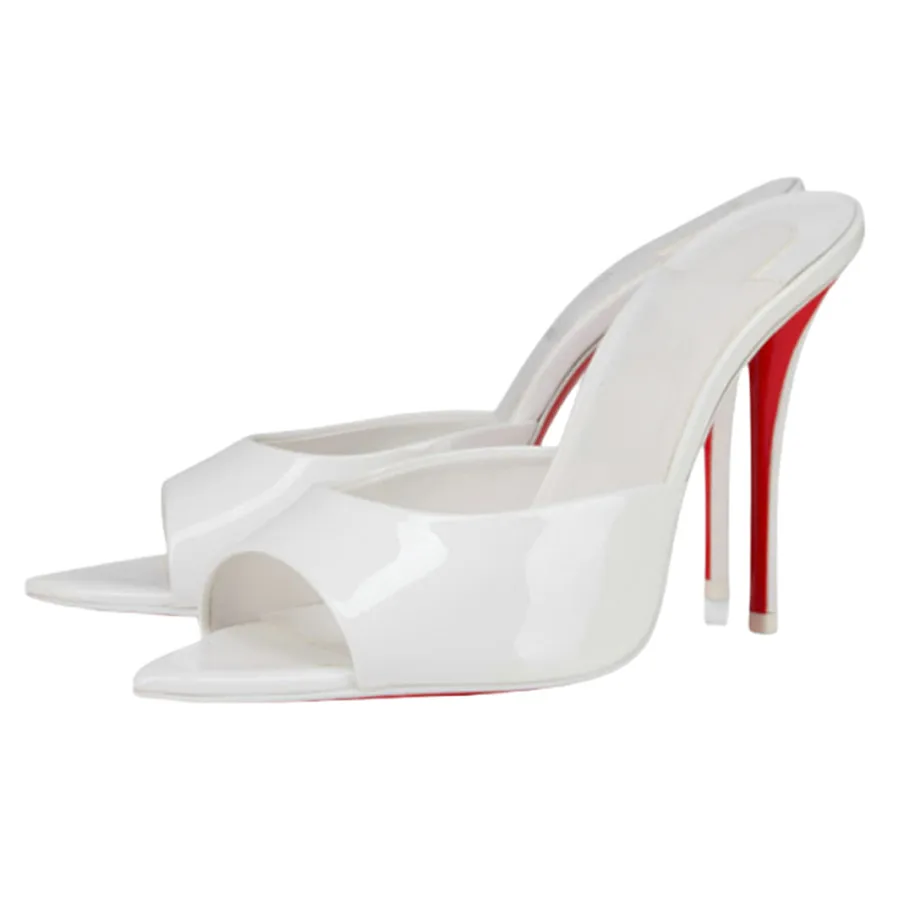 Summer New Women's Pointed Open Toothed Slim Fit High-heeled Slippers, Outdoor Sexy Sandals, Fashionable High-heeled Slippers