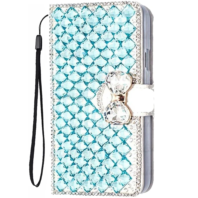 

3D Bling Diamond Phone Case For iPhone 15 14 11 13 12 Pro Max 16 7 8 Plus Mini XR Flip Book Card Case Wallet Leather Phone Cover