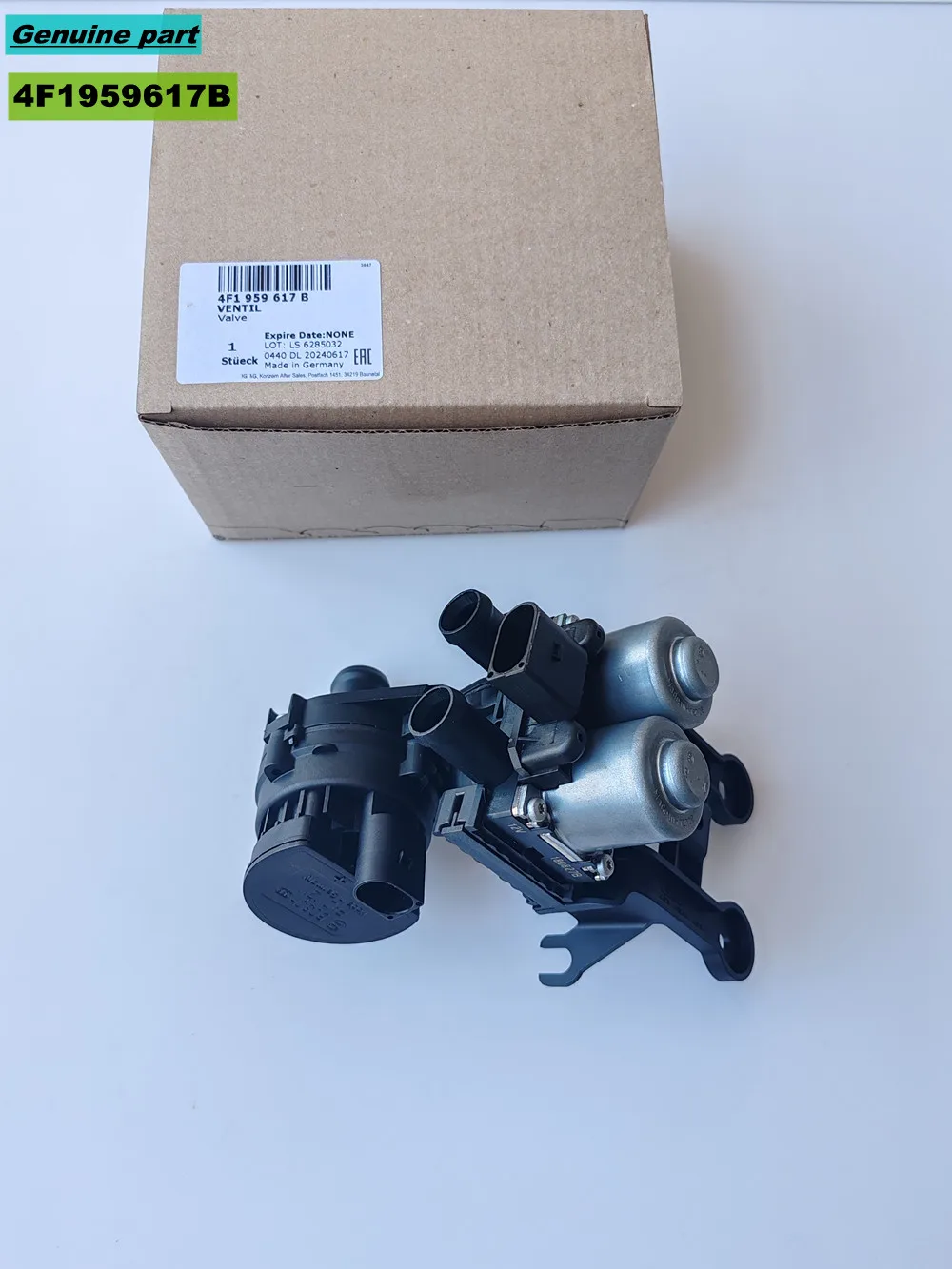 Genuine 4F1959617B, 4F1959617A, 4F1959617, 4F0959617 Air Heater Control Valve For Audi A6 S6 RS6 C6 Allroad 2.8 3.2 4.2 5.2 LHD