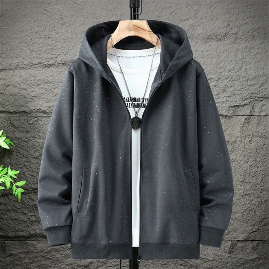 DIANRUO grande taille 11XL sweat à capuche pour homme printemps automne réfléchissant point impression veste à capuche mâle noir vestes à capuche vêtement homme