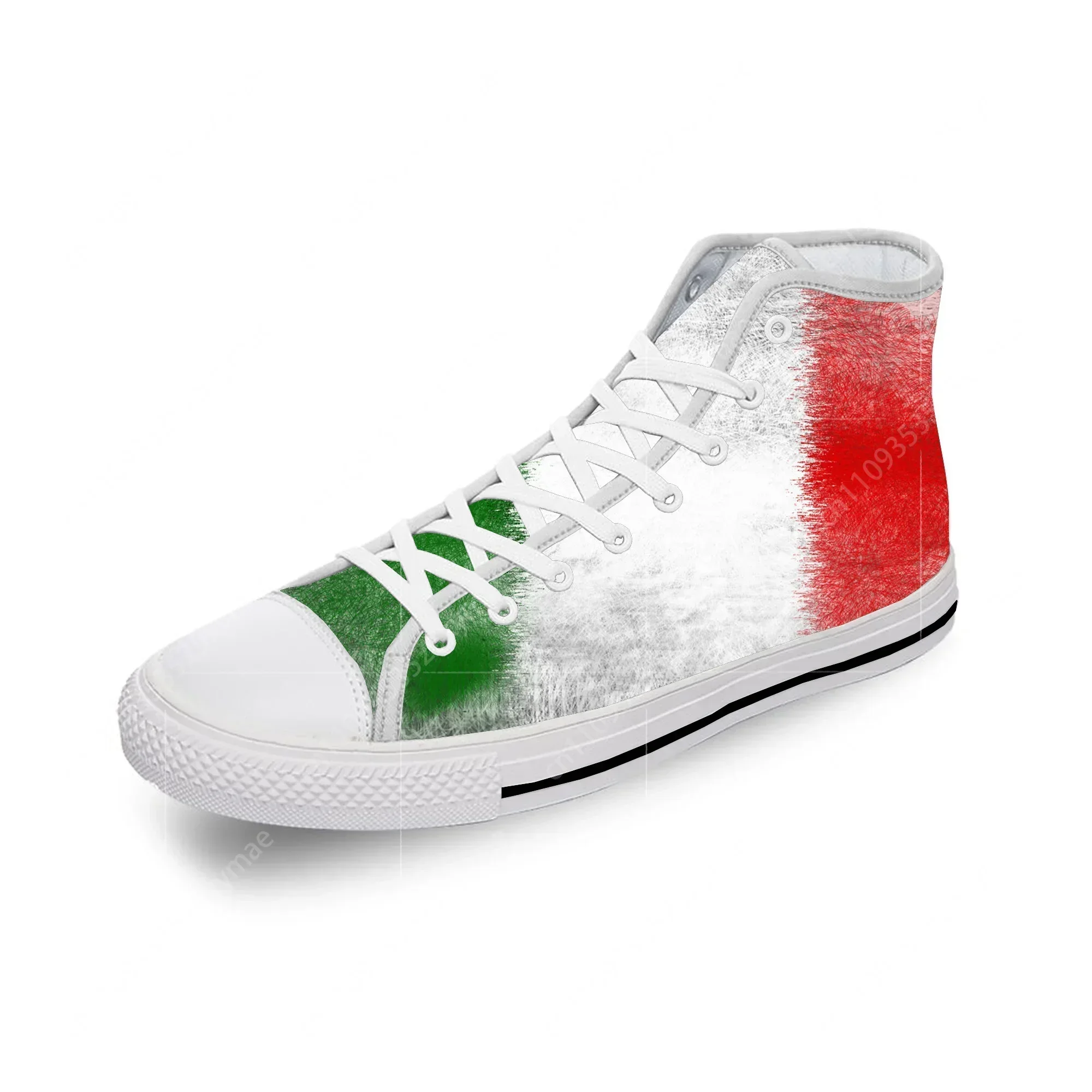 

Итальянские кроссовки с флагом Италии, патриотические, белые, с 3D-принтом, высокие, из канваса, модные, забавные, дышащие, для мужчин и женщин