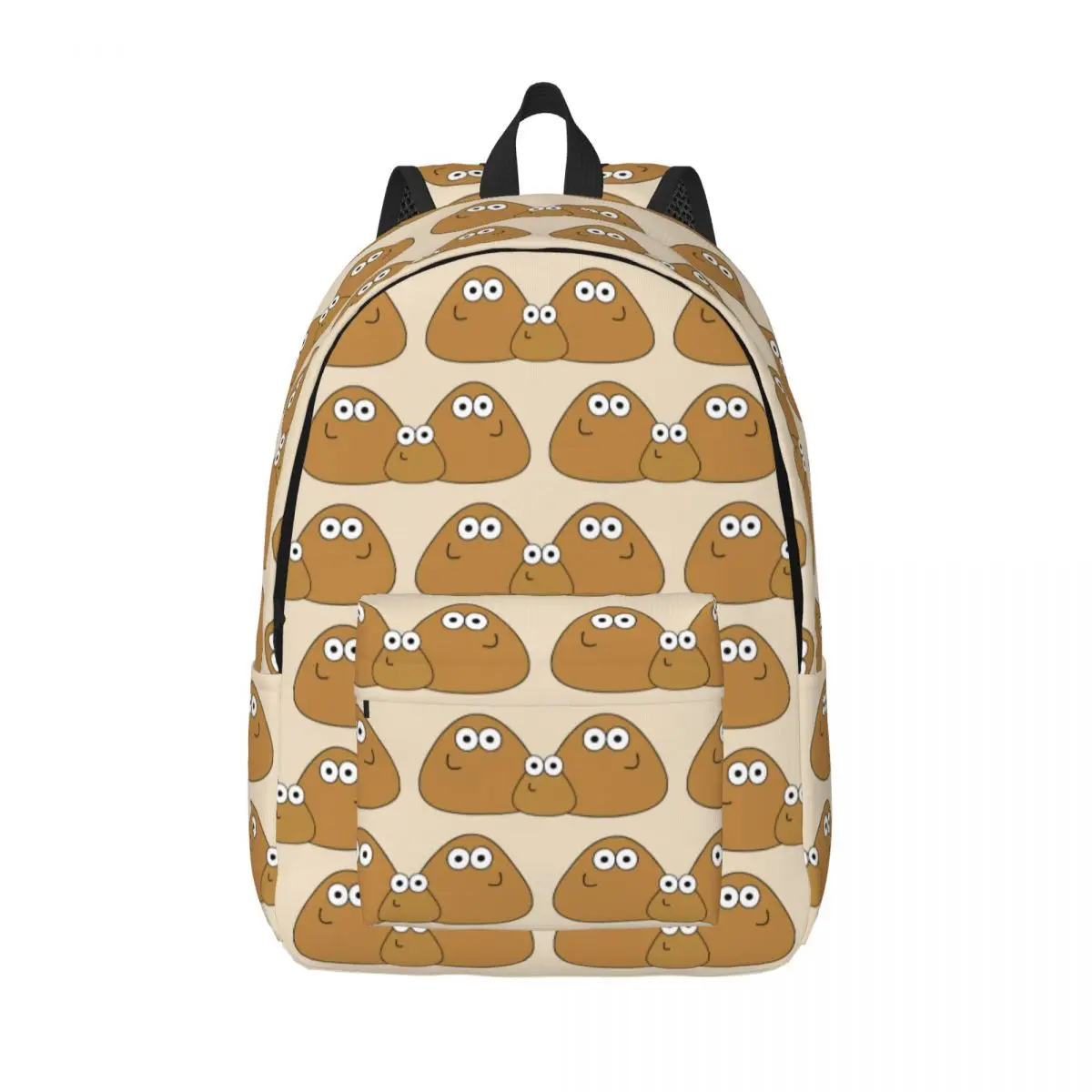 My Pet Alien Pou Backpack Elementary High College School Student Game Cartoon Bookbag Teens Canvas Daypack Outdoor
