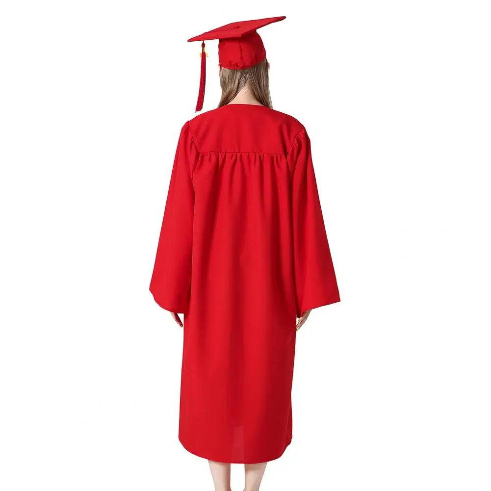 Uniforme de solteiro com chapéu na altura do joelho, botão oculto, artes liberais, estudante, formatura, robe, médico, mestre, roupas de festa de formatura