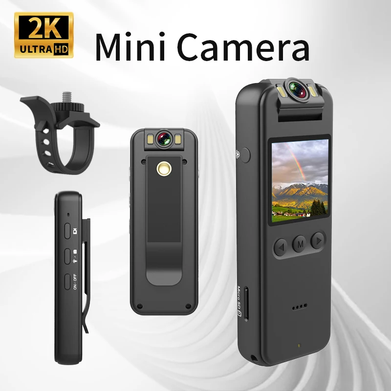 

High definition 2K night vision small DVwifi camera, outdoor sports and bicycle driving recorder, mini portable camera