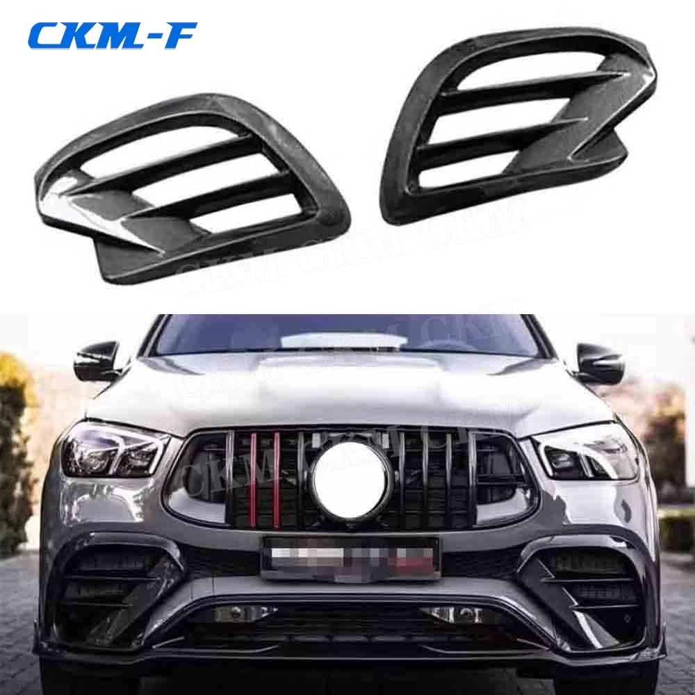 

Carbon Fiber Front Bumper Air Vent Cover Trim Accessories for Mercedes Benz GLE Class W167 GLE450 GLE53 AMG Sport SUV 2020-2022