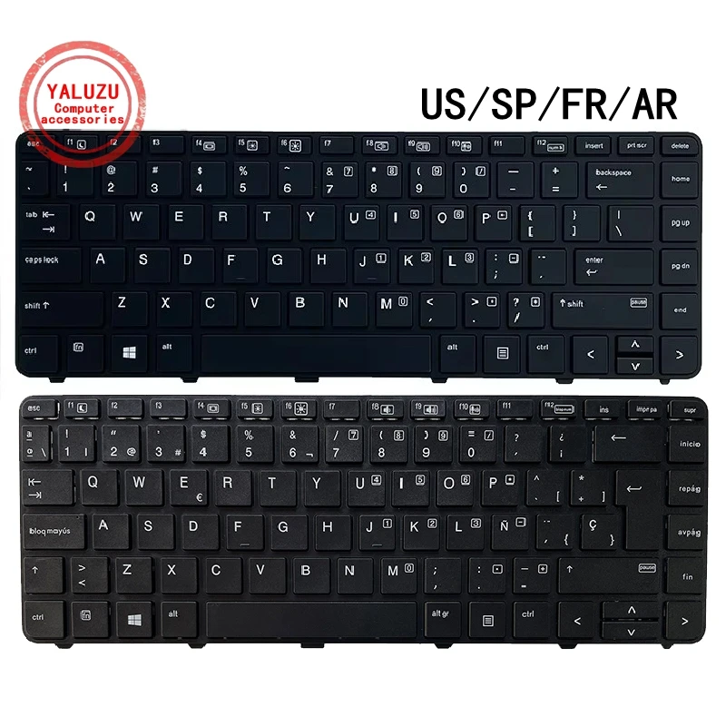 US/SP/FR/AR English/Spanish/French NEW Klawiatura do laptopa HP 430 G3 430 G4 440 G3 440 G4 445 G3 446 G3 640 G2 640 G3 645 G2