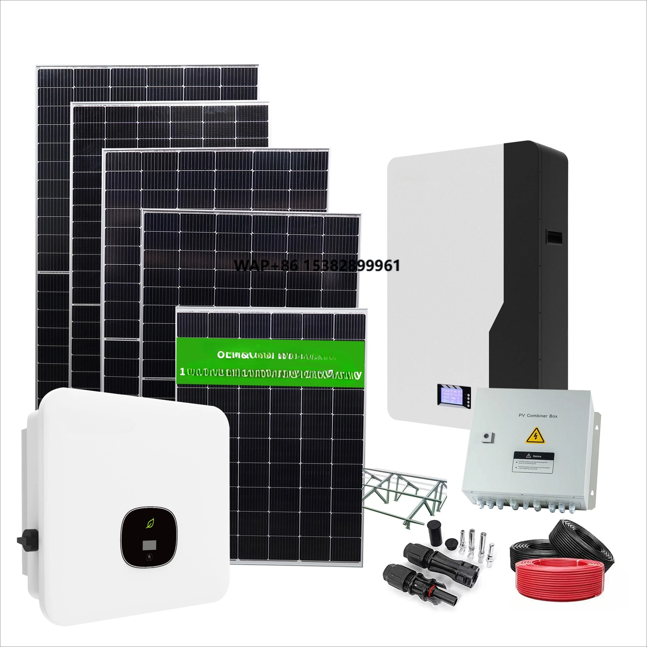 Photovoltaic with Storage Renewable Energy Supply Solar Panels & Battery Hybrid Solar Energy System 10KW 15KW
