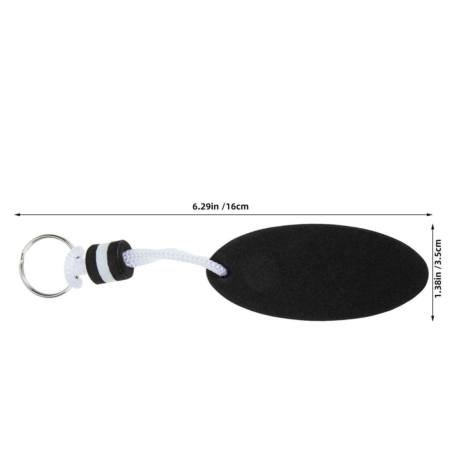 2pcs Oval Floating Keychain Waterproof EVA Foam Key Rings Pendants for Boat Keys Boating Fishing Floating Key Rings