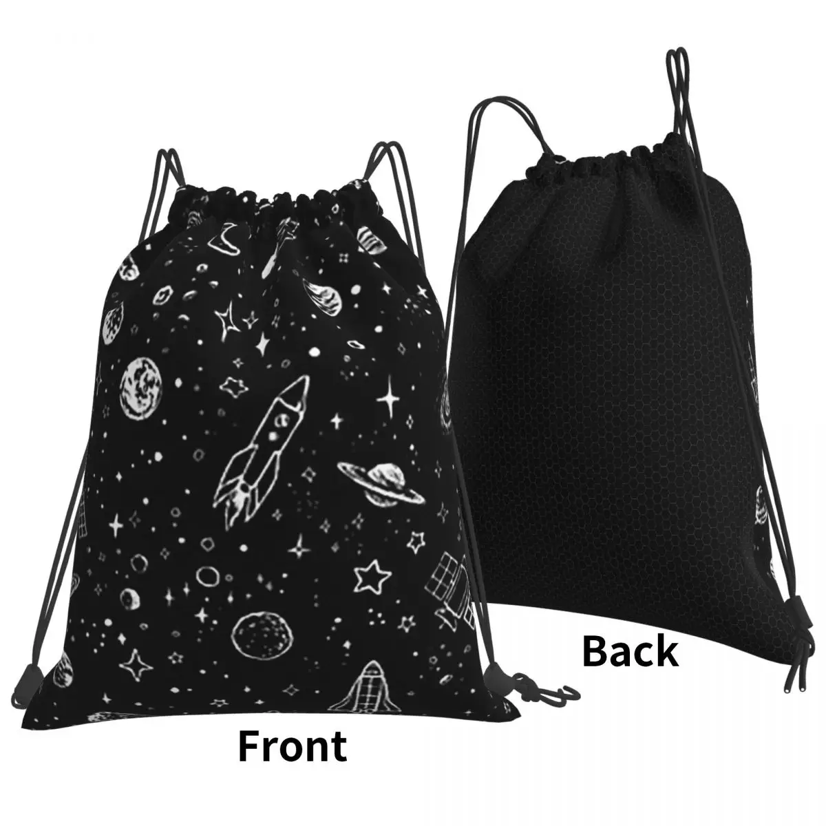 Space Backpacks Fashion Portable Drawstring Bags Storage Bag Book Bags For Travel Students