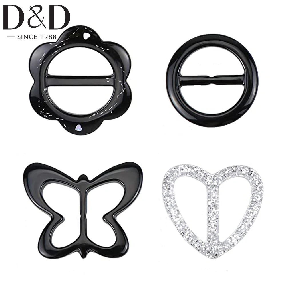 5/10Pcs Resin Round T Shirt Clips Assorted Shapes Scarf Buckle Rings For Clothes Decoration Garment Accessories