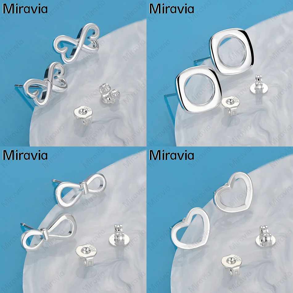 

Miravia 925 Sterling Silver Bowknot Earrings Cute Fashion Women Party Engagement Jewelry