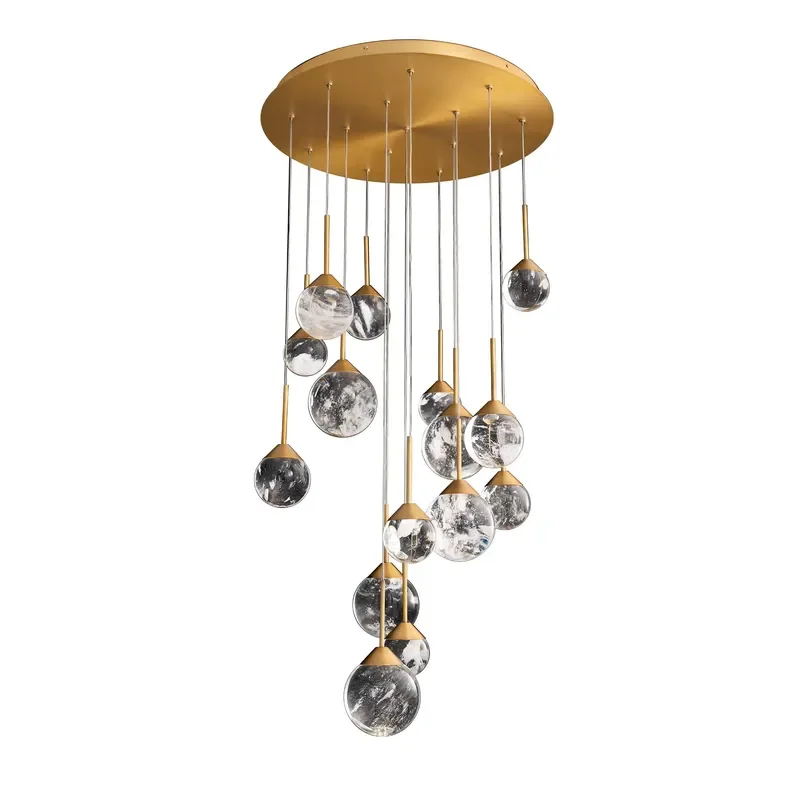 for  Unique decorative lights custom natural style banana leaf LED chandelier tree light