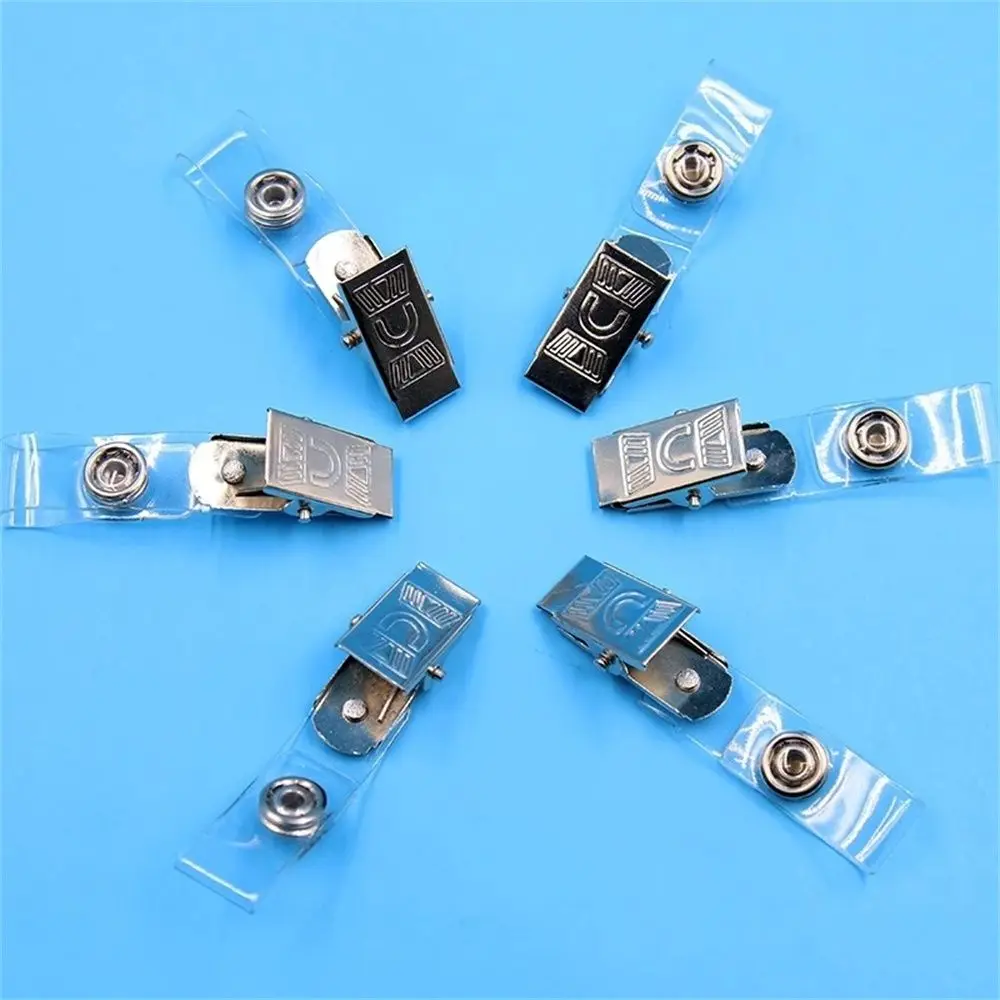 Stainless steel Metal Lanyard Clips Key Card Holder Card Clip Holders Badge Reel Clips Badge Holder Clip ID Card Clips