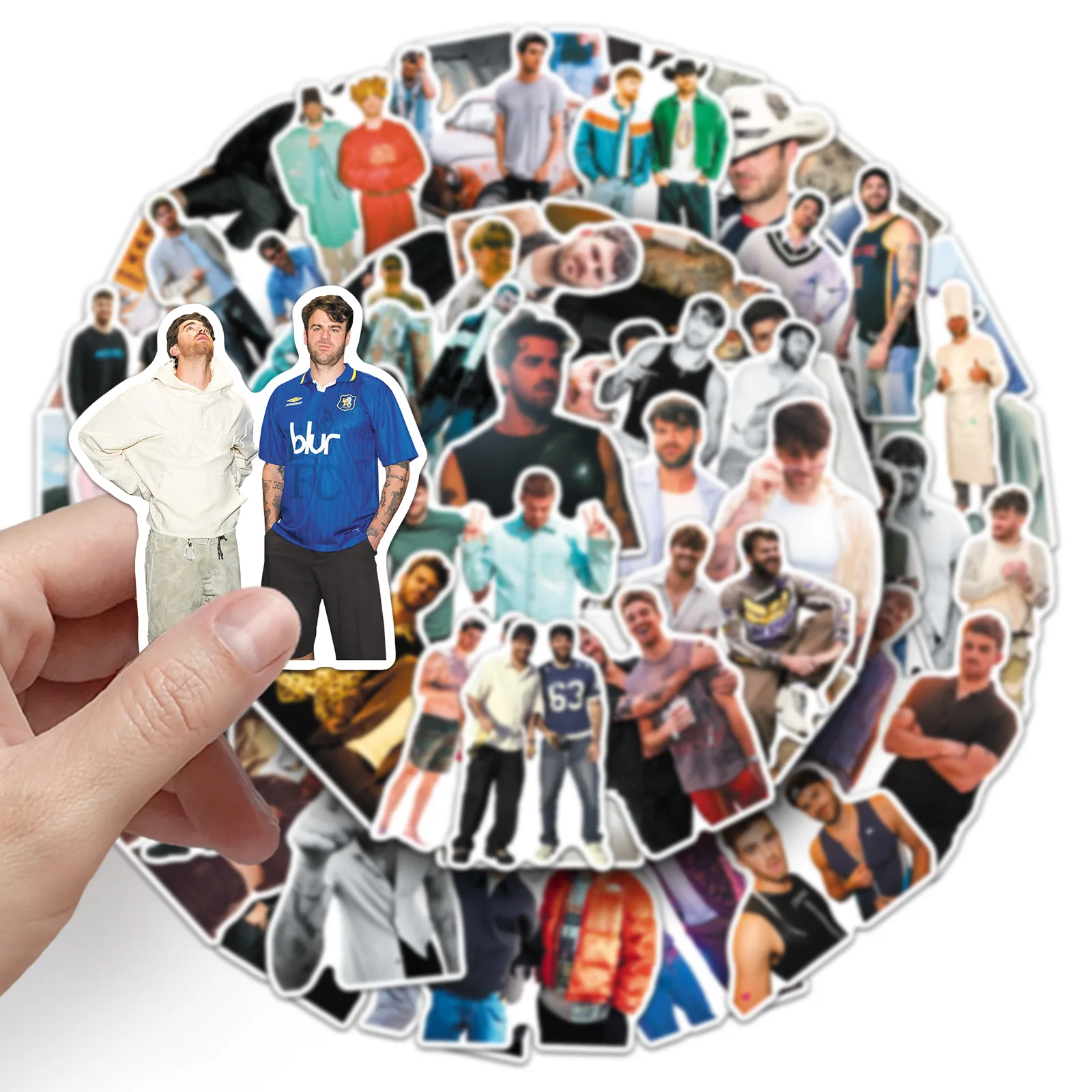 50PCS The Chainsmokers Stickers Europe America Star Singer Graffiti Decoration Notebook Suitcase Guitar Refrigerator Toys Decals