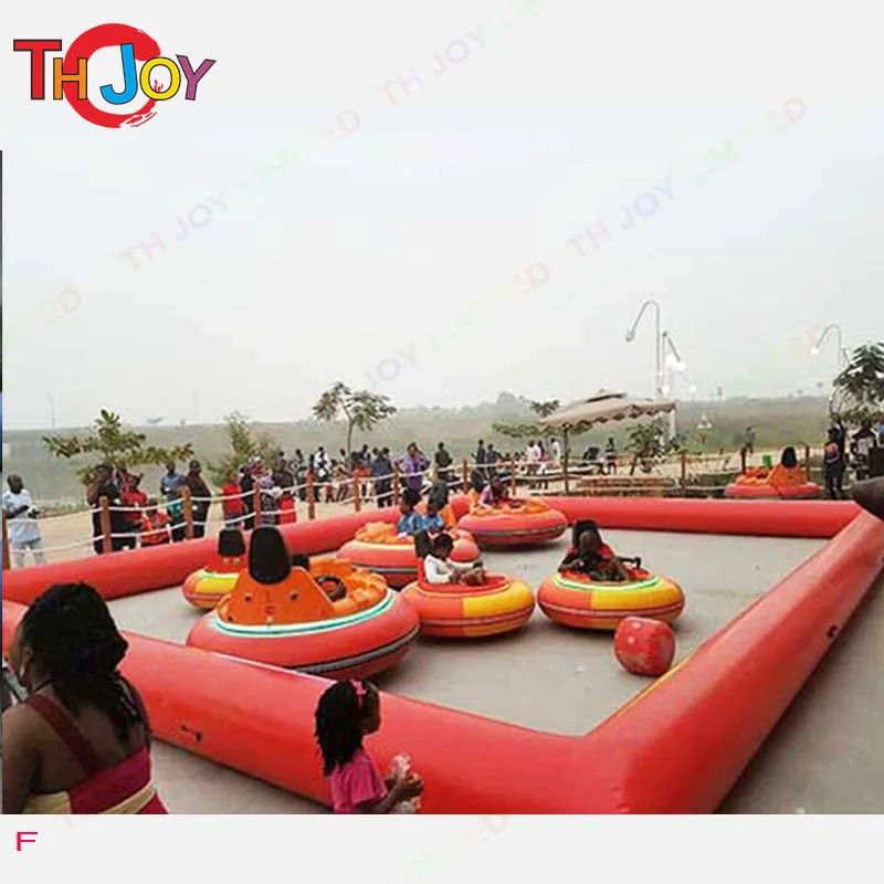 Airtight PVC Outdoor Grass Inflatable bubble ball Track Sports Arena Inflatable Bumper Car Track Race Car Tracks for Kids