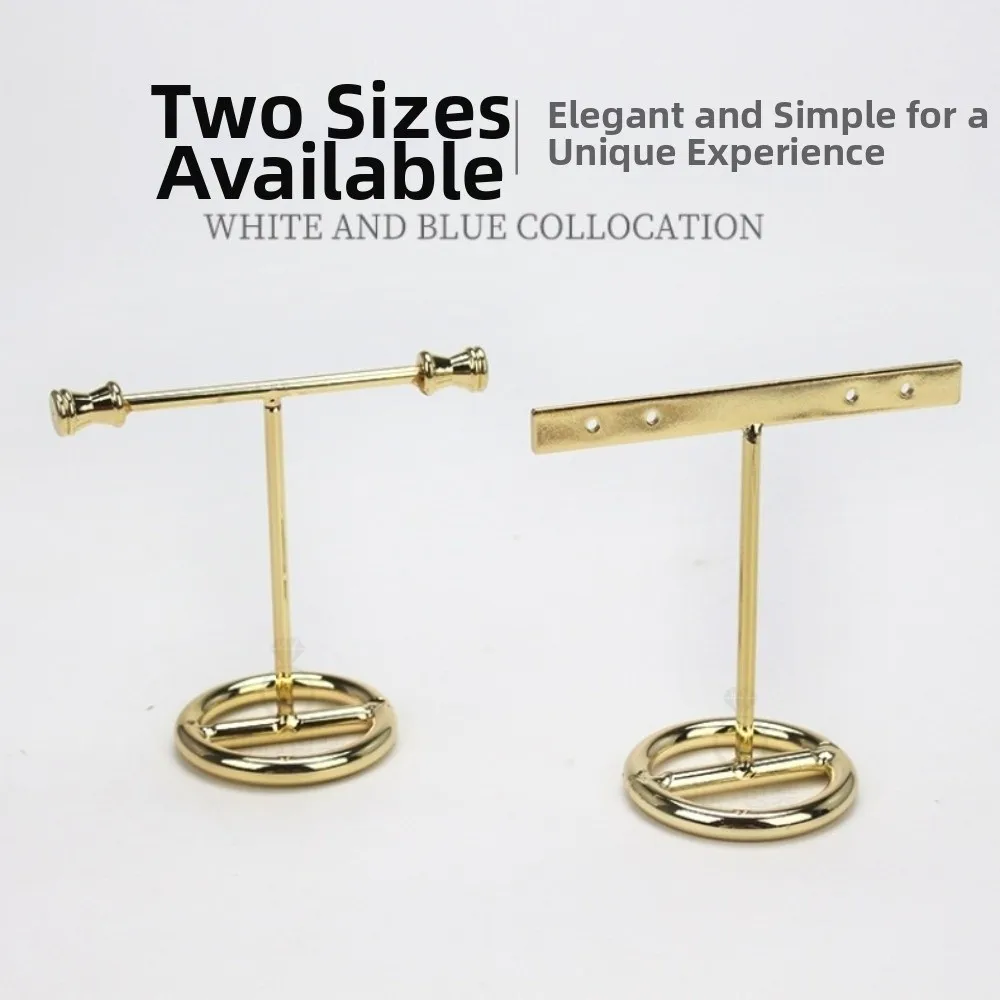 T-Shaped Jewelry Display Stand Premium Feel Creative Earring Display Stand Professional Durable Metal Earring Display Rack