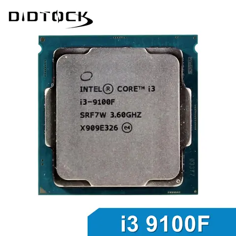Intel Core i3 9100F CPU 3.6GHz Socket LGA 1151 Quad Core SRF7W/SRF6N Desktop Processor