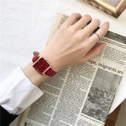 Women's Watch Minimalist and Retro Strap Watch Square Business Style for Women's Watch Montre Femme Reloj De Mujer