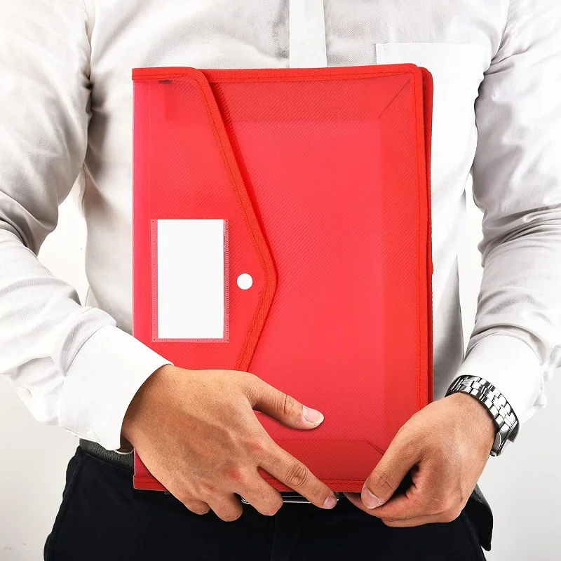 A4 File Folder Stationery Storage Folder Waterproof File Organizer Folders Pvc Bag Portfolio Paper Storage Office Organizers