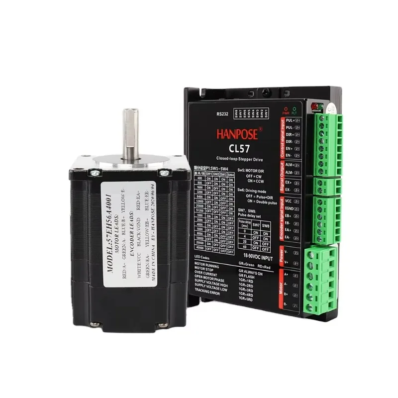 57CME13 4.0A 57 Stepper Motor 57EH56A4001 Closed-loop Motor Engraving 1.3N.m Encoder  CL57 Drive Stepper Motor Nema 23