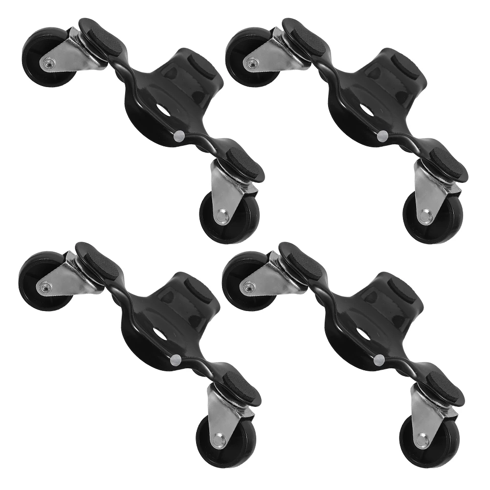 

4pcs Furniture Dolly For Heavy Furniture Heavy Duty Movers Tool For Home Office Appliance Moving Wood Floor Roller Strong Metal