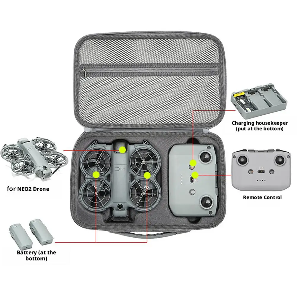 For DJI NEO2 Flight Pass Backpack With Shoulder Strap Shock-proof Drop-resistant Portable Protective Case Drone Accessories view 2
