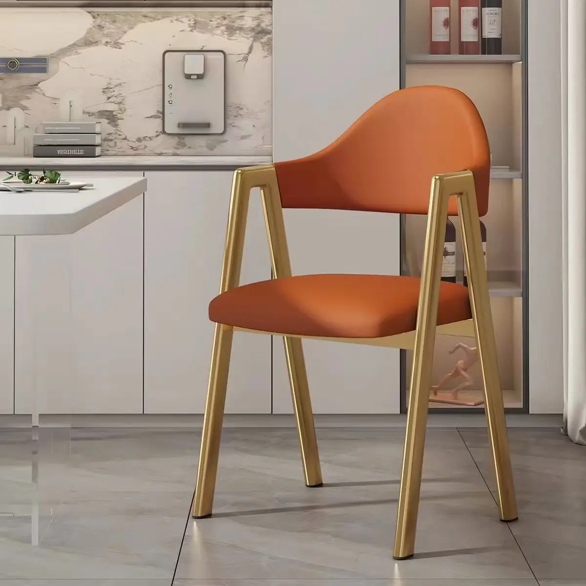 AOLIVIYA Modern Leisure Restaurant Dining Chair Bar Coffee Shop Hotel Backrest Chair Luxury Home Reception Stool