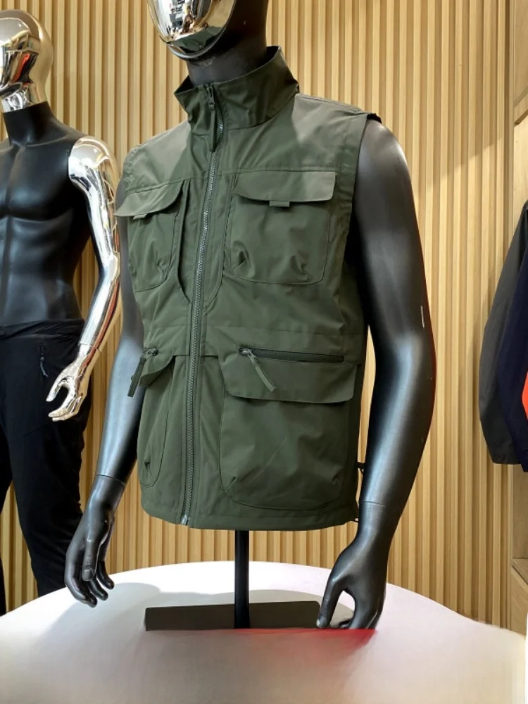 

Outdoor Tactical Vest Men's Climbing Fishing Workwear Casual Style Polyester Fiber Standard Fit Lightweight Zipper Closure