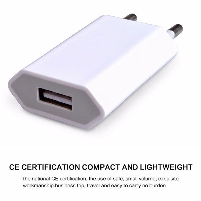 5V 1A USB Charger Travel Wall Charging Head Phone Adapter Portable EU Plug For iPhone 13 12 xr xs 11 pro Max Samsung