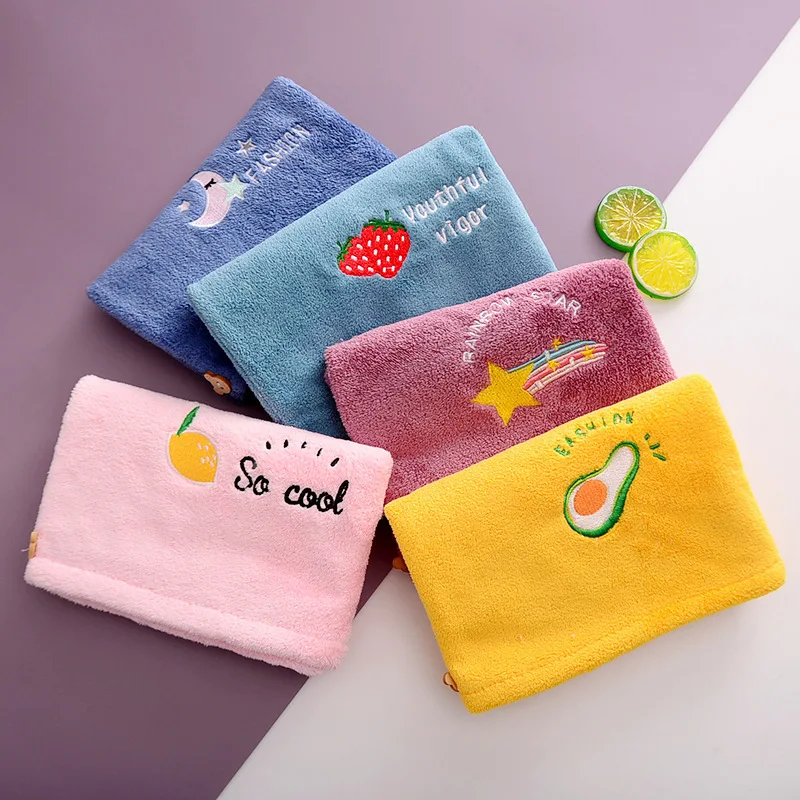 1pc Quickly Dry Hair Hat Super Absorbent Soft Bathroom Women Head Towels Girls Cute Hair Towel Hair Dry Wrap