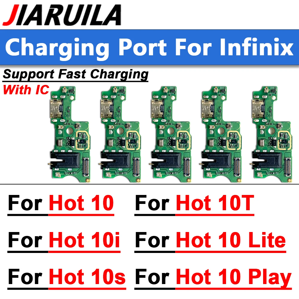 USB Charging Port Dock Charger Board Plug Connector Flex Cable For Infinix Hot 10 Lite Play 10S 10T 10i X689 X688 X682 X657 X659
