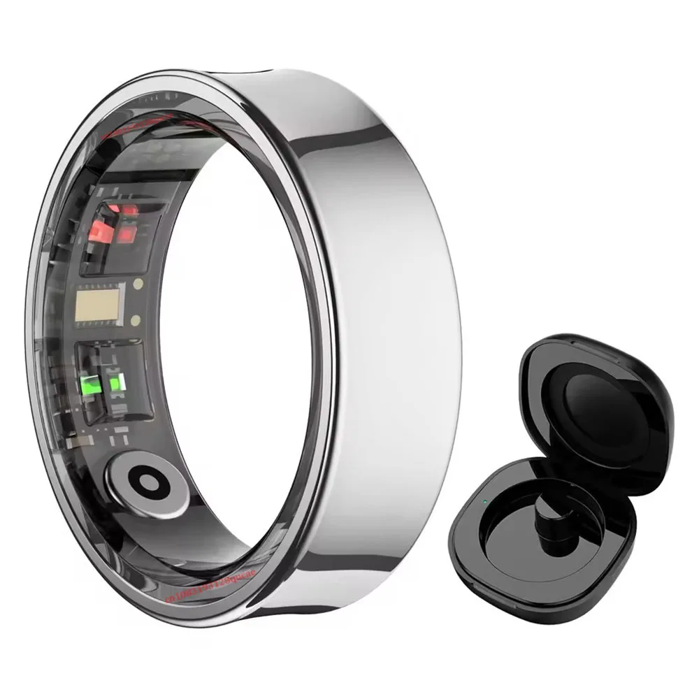 

New Smart Ring R09 Health Monitor Multiple Sport Mode Blood Pressure Measurement 5ATM Waterproof Smart Ring With Charging Case