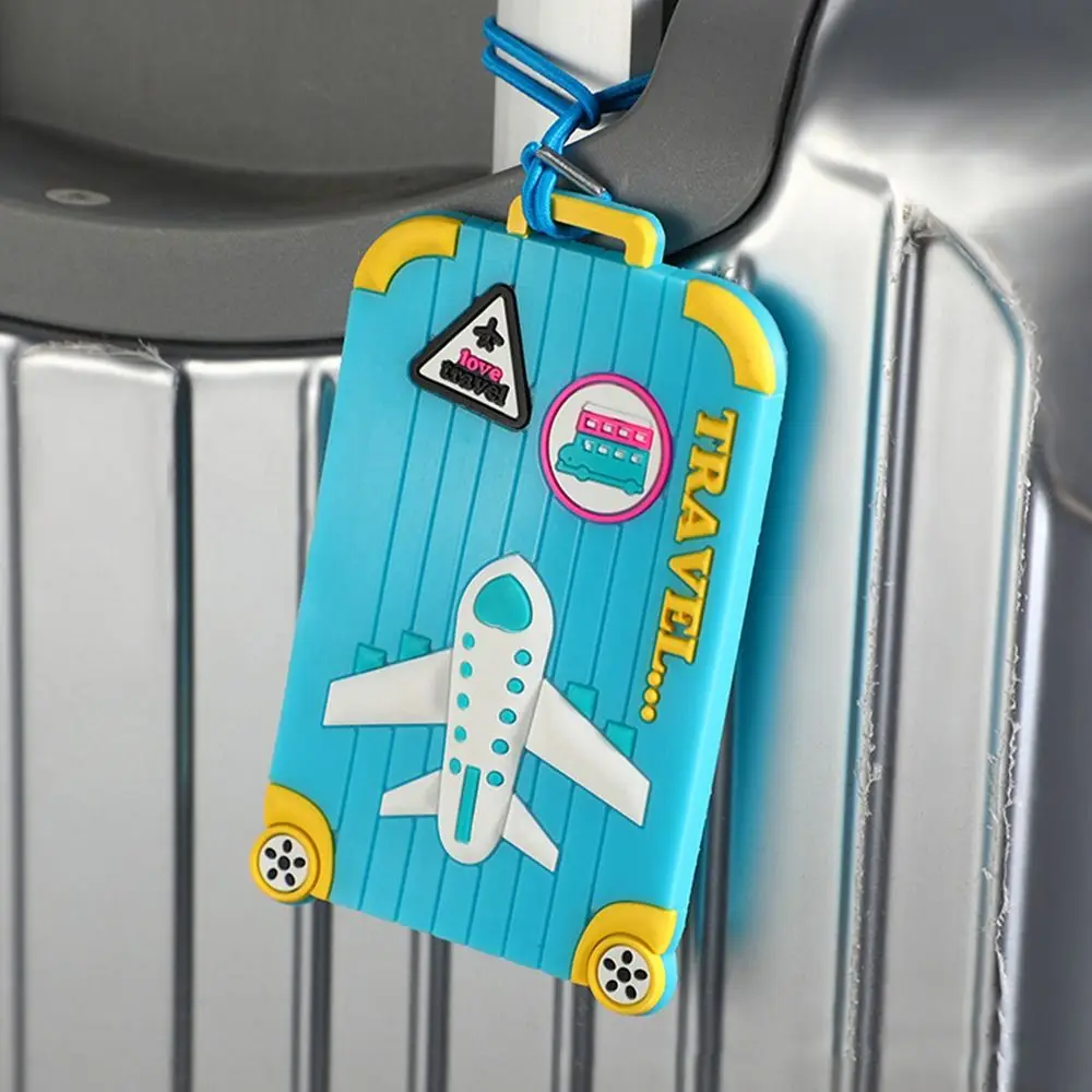 Holiday Travel Airplane Check-in Handbag Label Airplane Suitcase Tag Silicone Luggage Tag Aluminum Alloy Listing Boarding Pass