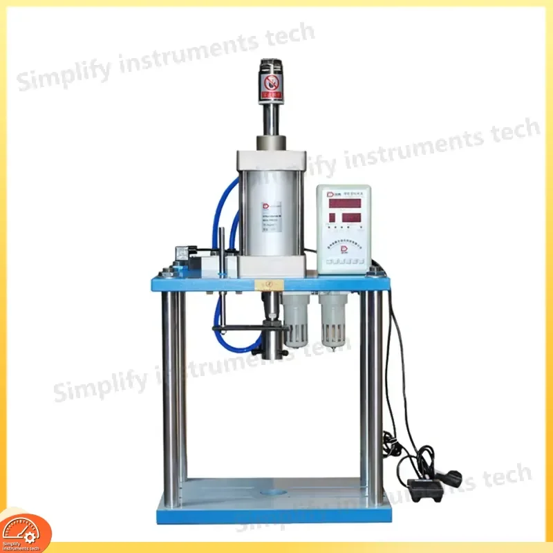 Small Pneumatic Press 120kg Adjustable Force Single Column Air Punch Press 110V 220V Industrial Stamping Tool for DIY