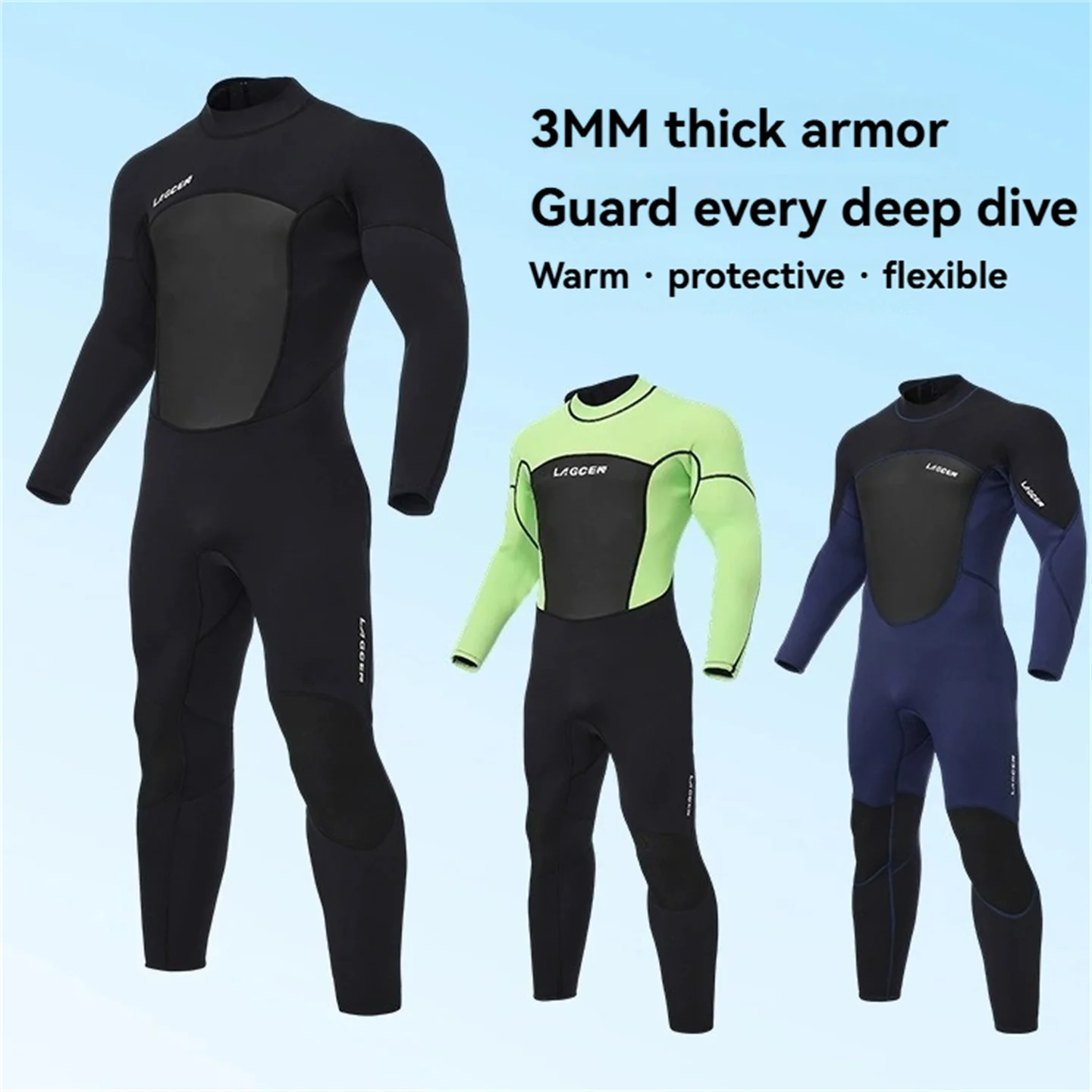 

3MM Neoprene Thick Wetsuit Full Body BodOne-Piece Set Men Snorkeling Surfing Spearfishing Diving Suit Winter Thermal Swimsuit