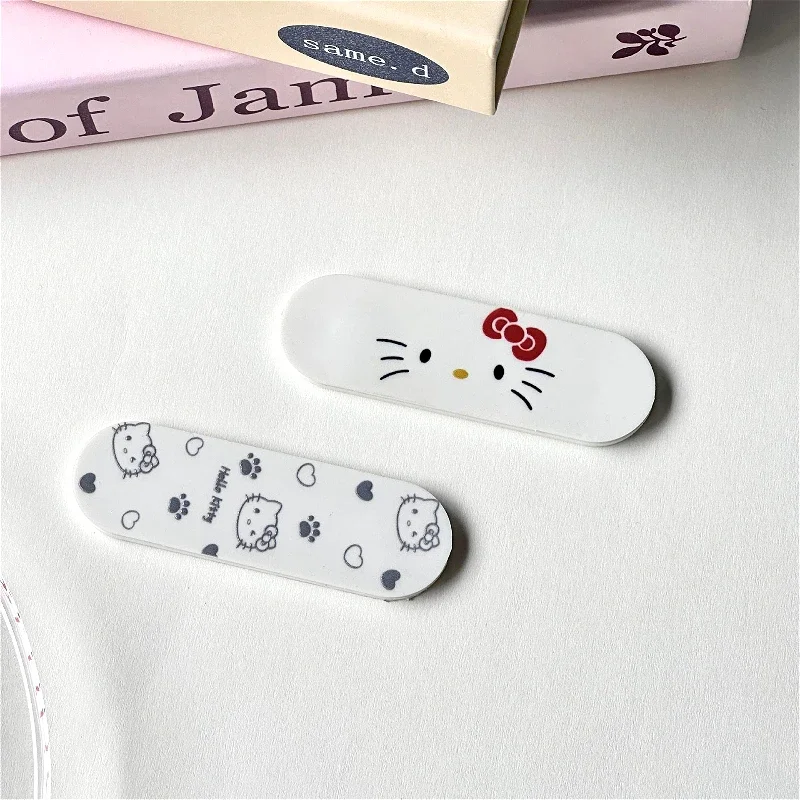 Kawaii Hello Kitty Pflasterförmiger Handyhalter, verstellbarer Push-Pull-Klebegriffständer, trendiges Handy-Zubehör, Geburtstagsgeschenke