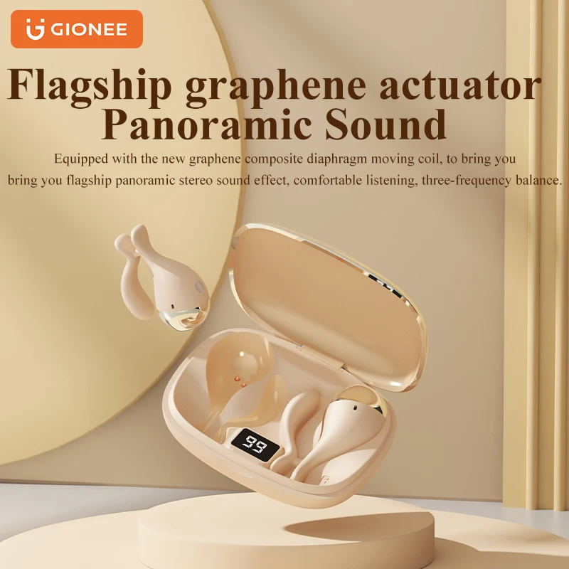 Gionee JL007 Wireless Bluetooth Headphones 5.0 with LED Display Charging Box Stereo In-Ear Sports Bluetooth Headset