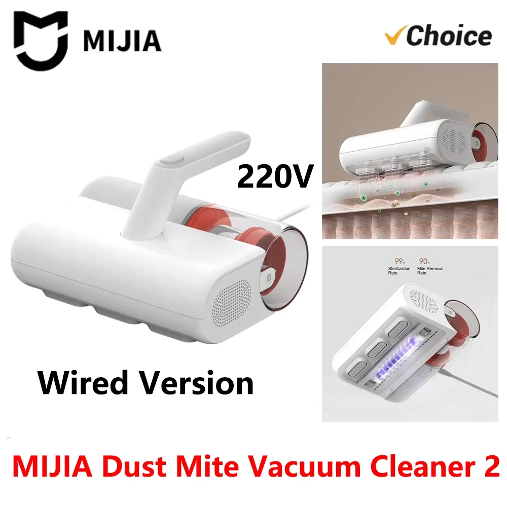 2026 Original MIJIA Mite Remover 2 For Home Bed Quilt UV Sterilization Disinfection Vacuum Cleaners 12kPa cyclone Suction CN