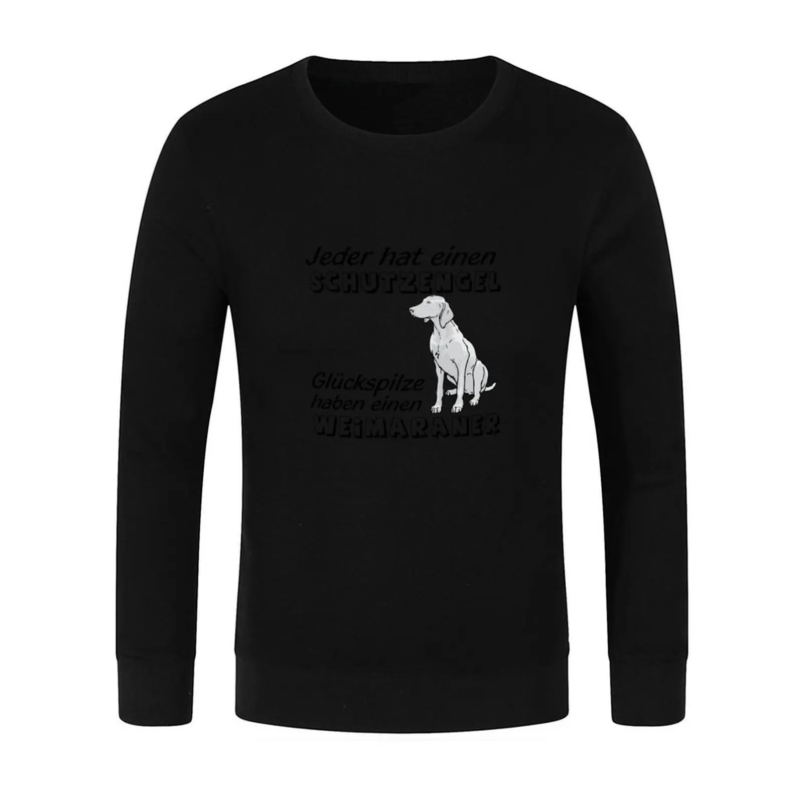 الجميع لديه ملاكًا حارسًا، لا يحظون الناس لديهم سترة Weimaraner ملابس رجالية ملابس رجالية بلوزات جرافيك