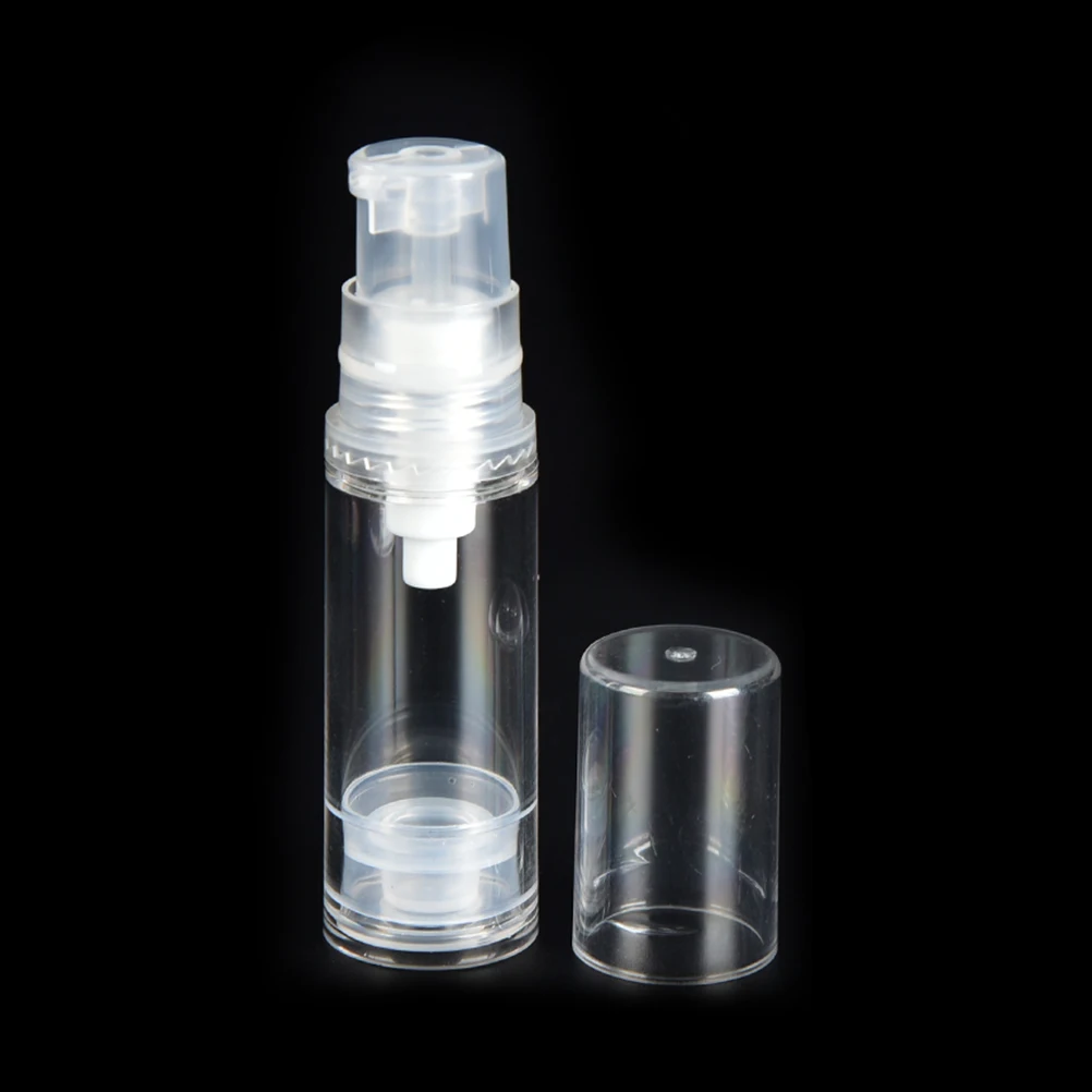 1Pc Transparent 5/10/15ml Empty Airless Pump Bottles Cosmetic Lotion Container Travel Use