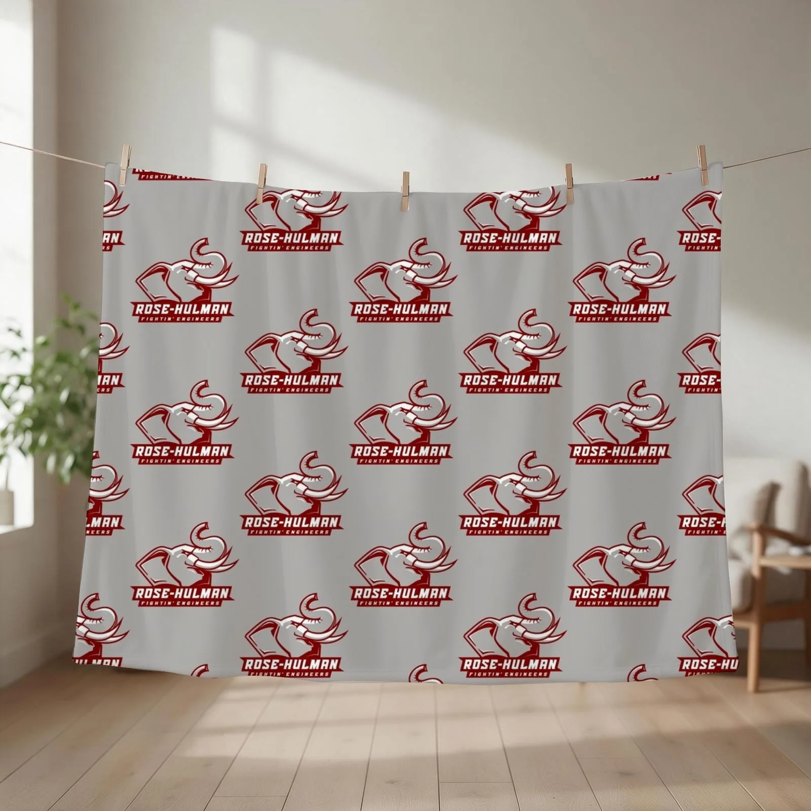 Engineers (Rose Hulman Fightin) Throw Blanket couch cozy soft plush fuzzy picnic outdoor blanket