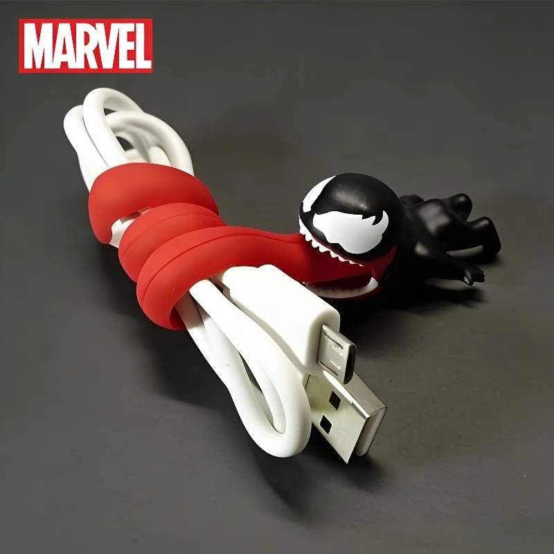 

Marvel Venom Cable Organizer Cartoon Cute Figure Charging Data Cable Storage Organization Winder Universal Line Fastener Gift