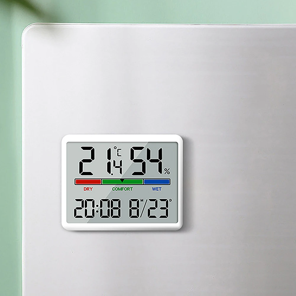 LED Thermometer Thermo-Hygrometer Multifunction Electronic Temperature Humidity Meter Battery Powered Digital Alarm Clock