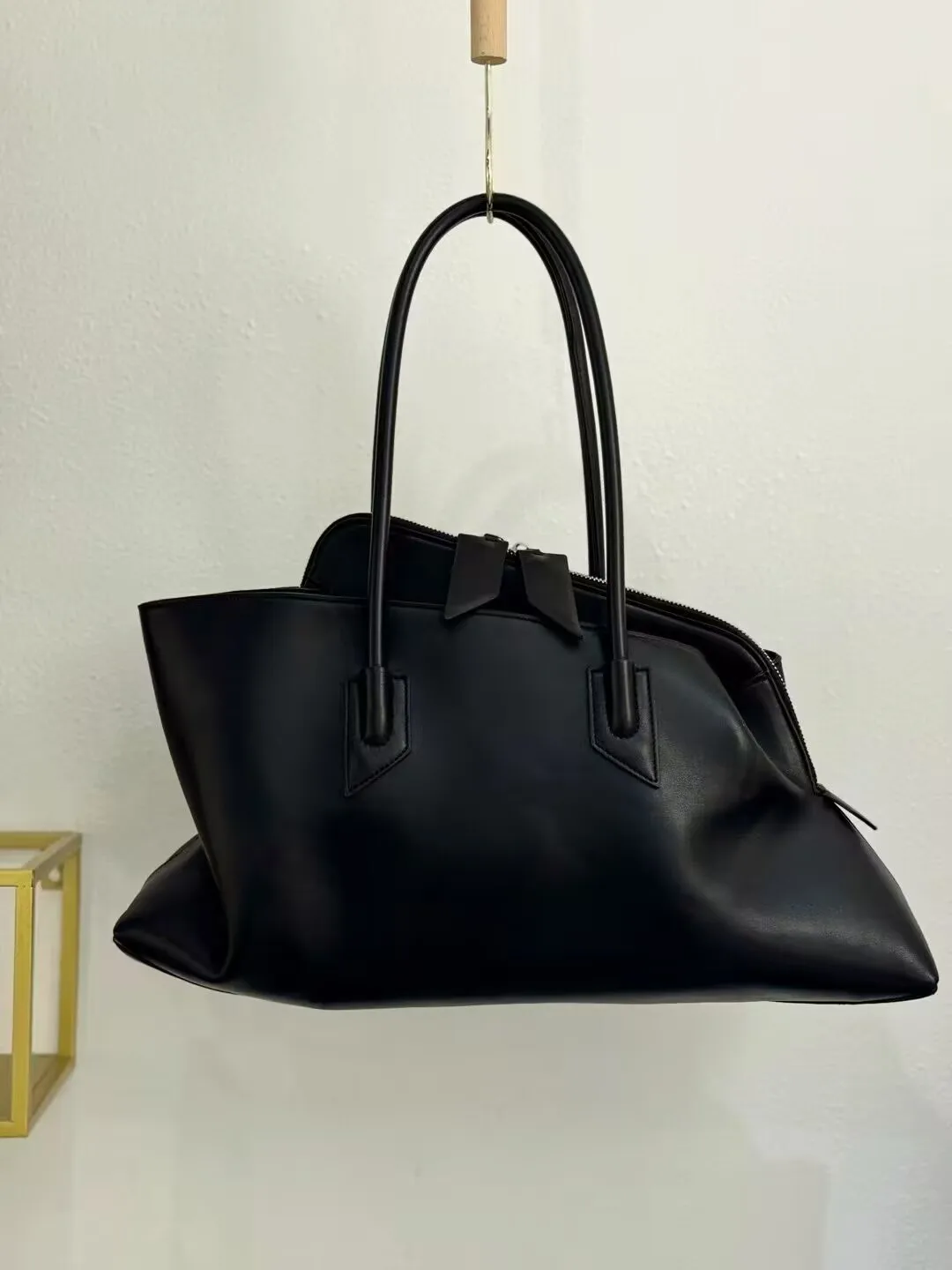 DKQWAIT Crocodile Pattern Pleated Leather Shoulder Bag 6