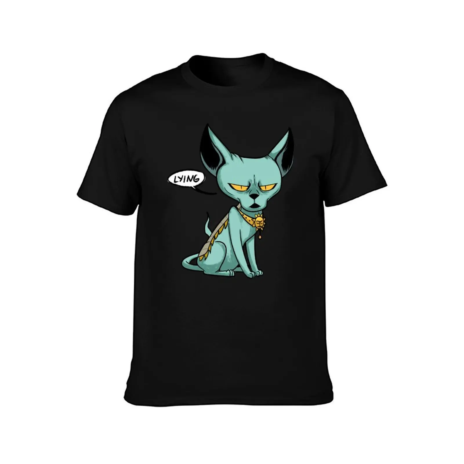 Lying Cat T-Shirt Casual Soft Cotton Short Sleeve Tee