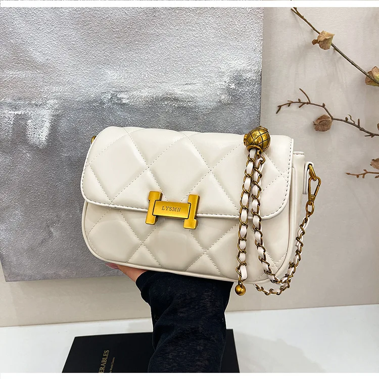 

Модная мини-квадратная сумка 2025 — легкий кошелек на плечо с ремешком-цепочкой, элегантный ромбовидный узор, универсальный для работы и вечеринки