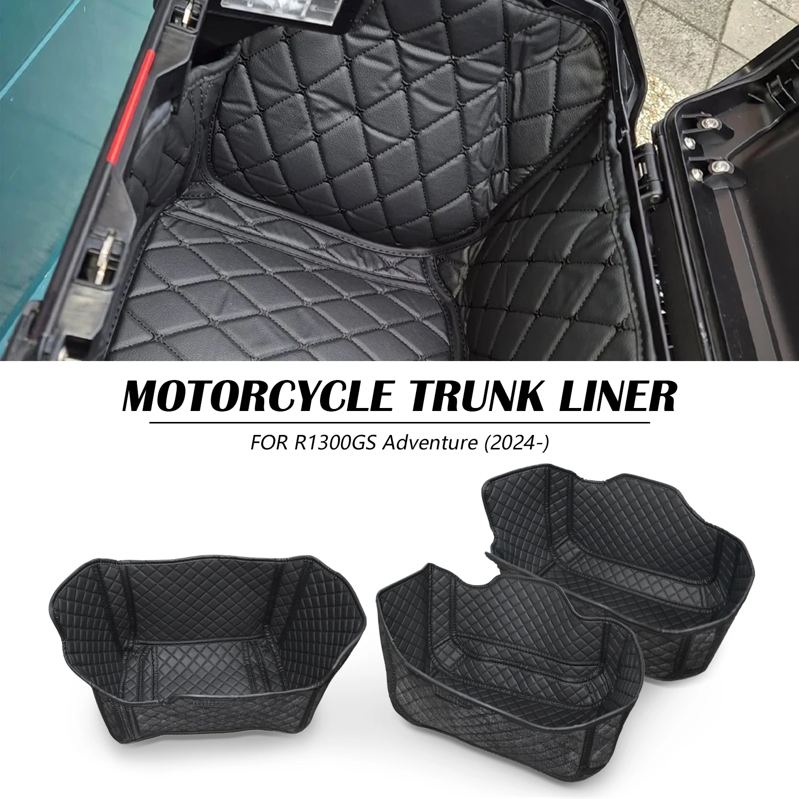 

For BMW R1300 GS Adventure 2024-Suitcase Inner Pad Top Box Side Case Shock-absorbing Pads R1300GS ADV Lnterior Pannier Linings